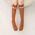 El Regalo Girls Casual Cotton Cartoon Warm Socks/Tights (Brown) | Socks
