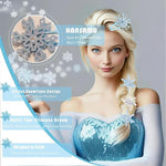 El Regalo 4 PCs Beautiful Snowflake Hair Pins - Snowflake Hair Clips Blue White Christmas Hair Accessories Xmas Rhinestone Hairpin Glitter Snowflake Barrettes (Small Snowflakes)