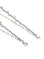 El Regalo 1 Pair Fancy Crystal Stones Bra Shoulder Straps- Beauty Back Shoulder Strap Bra Adjustable Shoulder Strap for Wedding/Party Gowns (Silver)