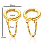 El Regalo Chain Hoop Ear Cuffs- Non Piercing Cartilage Earring- Trendy Cuff Wrap Clip on Earrings for Girls Women (Style-1)