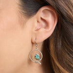 El Regalo Vintage Bohemian Blue Turquoise Kingfisher Bird Dangle Earrings for Women - Elegant Handcrafted Nature-Inspired Statement Jewelry
