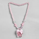 El Regalo 1 Pair Girls Kids Glittery Star Beads Princess Necklace & Bracelet Sets- Acrylic Star Beads Princess Necklace Bracelet Jewelry Set for Girls Kids (Pink Star)