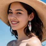 El Regalo Gorgeous Butterfly Wings Earrings - Handcrafted Colorful Austrian Crystal Hook Earrings for Women & Girls | Fantasy Fairy Dangle Earrings | Elegant Jewelry (Wine with Gold Finish)