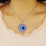 El Regalo 2 PCs Evil Eye Couple Jewelry Set- Evil Eye Big Leather Rope Necklace & Bracelet Set Best Friends/Besties/Couple- Women Men- Valentine's Day Gift (Evil Eye Jewelry Set- 3)