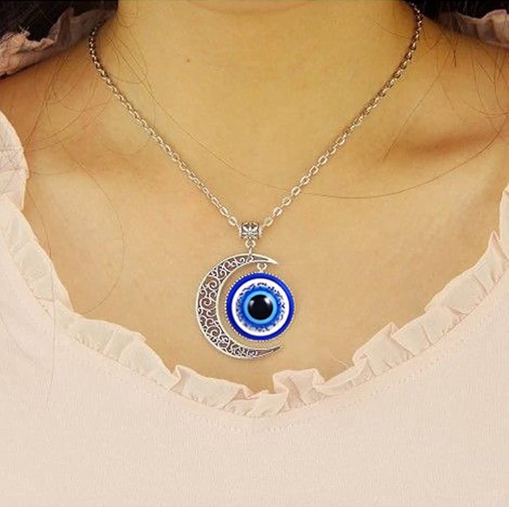 El Regalo 2 PCs Evil Eye Couple Jewelry Set- Evil Eye Big Leather Rope Necklace & Bracelet Set Best Friends/Besties/Couple- Women Men- Valentine's Day Gift (Evil Eye Jewelry Set- 3)