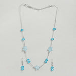 El Regalo Kids Jewelry Combo Set of 2 Necklaces & 2 Earrings Pairs- Shimmering Crystals Beads Necklace & Earrings Jewelry Set for Kids/Girls & Teens (Option-1)