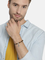 El Regalo -e OM -e Charm Healing Yoga 8mm Beads Stretchable Bracelets for Men/Women | OM Yoga Spiritual Jewelry (Tiger Eye)