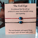 El Regalo 2 PCs Evil Eye Knotted Unisex Bracelet Combo for Kids & Adults | Macram Bracelet Braided with Lucky Eye (6mm) to Ward Off Buri Nazar (Black & Maroon - Style 2)