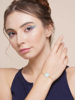 El Regalo 1PC Evil Eye Adjustable Bracelet for Girls & Women- Zircon Evil Eye Chain Bracelet- Valentines Day Gift for Her (Firozi Evil Eye)