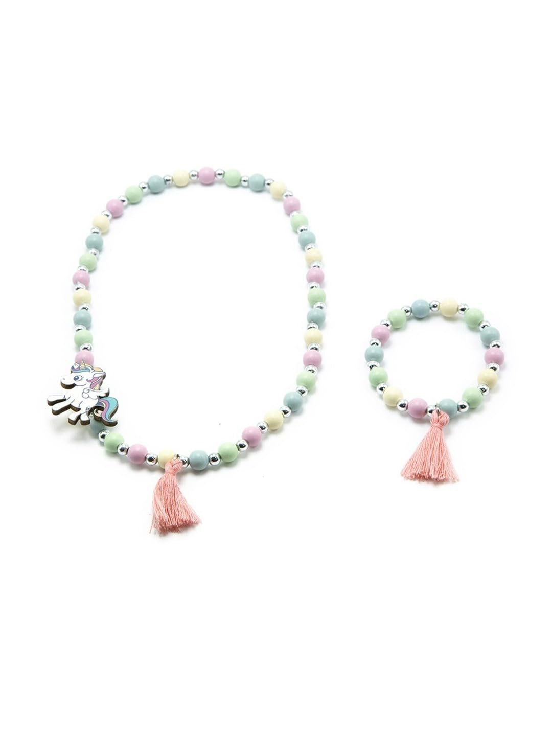 El Regalo Womens Unicorn Necklace & Bracelet Jewellery Set