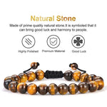 El Regalo Natural Stones Bracelet Rakhi for Brother- Handmade Rakhi with Roli Chawal Shagun, Message Card in Rakhi Gift box for Bhaiya/Bhai/Brother (Option-2)