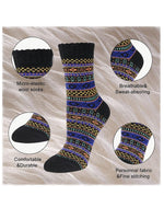 EL REGALO Pack Of 5 Patterned Calf-Length Socks