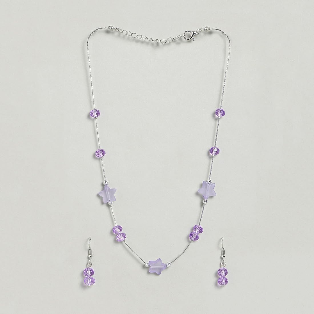 El Regalo Kids Jewelry Combo Set of 2 Necklaces & 2 Earrings Pairs- Shimmering Crystals Beads Necklace & Earrings Jewelry Set for Kids/Girls & Teens (Option-8)