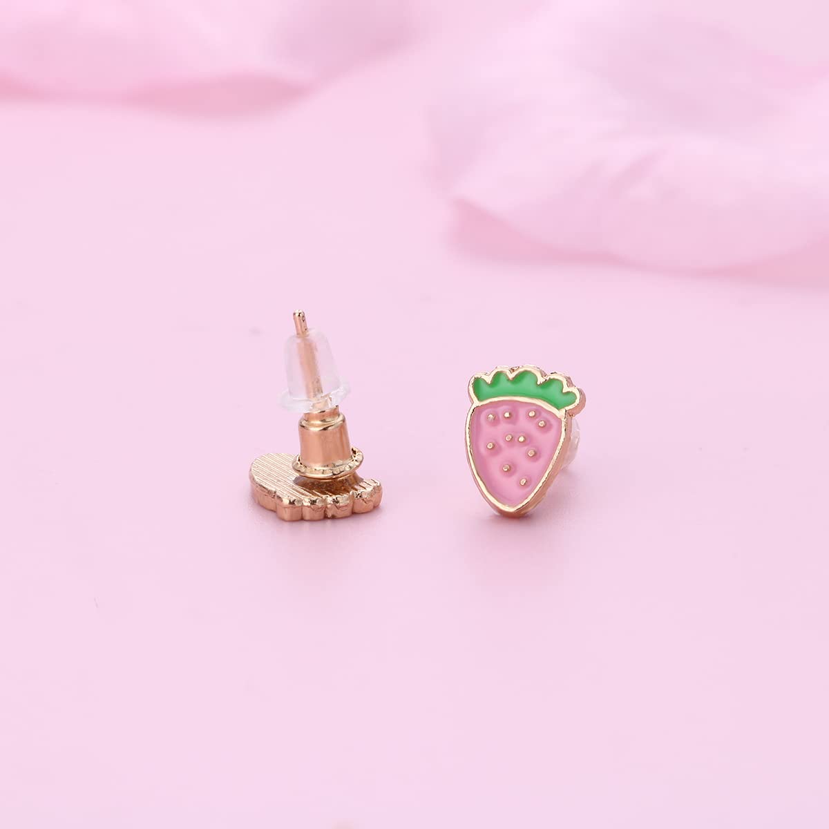 El Regalo 3 Pairs Hypoallergenic Earrings Set for Girls Teens Kids- Tiny Stud Earrings Set Heart Butterfly Rainbow Star Unicorn Straberry Ice Cream Cute Earring (Style-1)