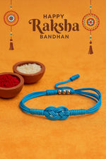 El Regalo Handmade Infinity Rakhi for Brother | Elegant Traditional Thread Rakhi for Raksha Bandhan with Roli Chanwal in Festive Theme Box (Option-2)