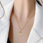 El Regalo Mother's Day/Mom's Birthday Gift- Mom/Mama Heart Stainless Steel Chain & Copper Cubic Zirconia Pendant Jewelry for Women- Thoughtful Gift for Ma (MOM Heart Pink)
