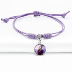 El Regalo 2 PCs Frozn Princess Bracelets for Girls | Faux Leather Adjustable Princess Bracelets (Red & Purple)
