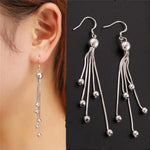El Regalo Long Tassel Dangle Drop Bead Hook Earrings for Girls & Women- Retro Fashion Long Beaded Earrings