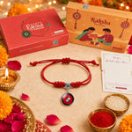 El Regalo 1PC Superhero Kids Rakhi- Fun Kids Bracelet Rakhi with Roli Chawal, Rakhi Message Card in Rakhi Gift Box for Little Bro/Sister/Niece or Nephew (Thor Red Rakhi)
