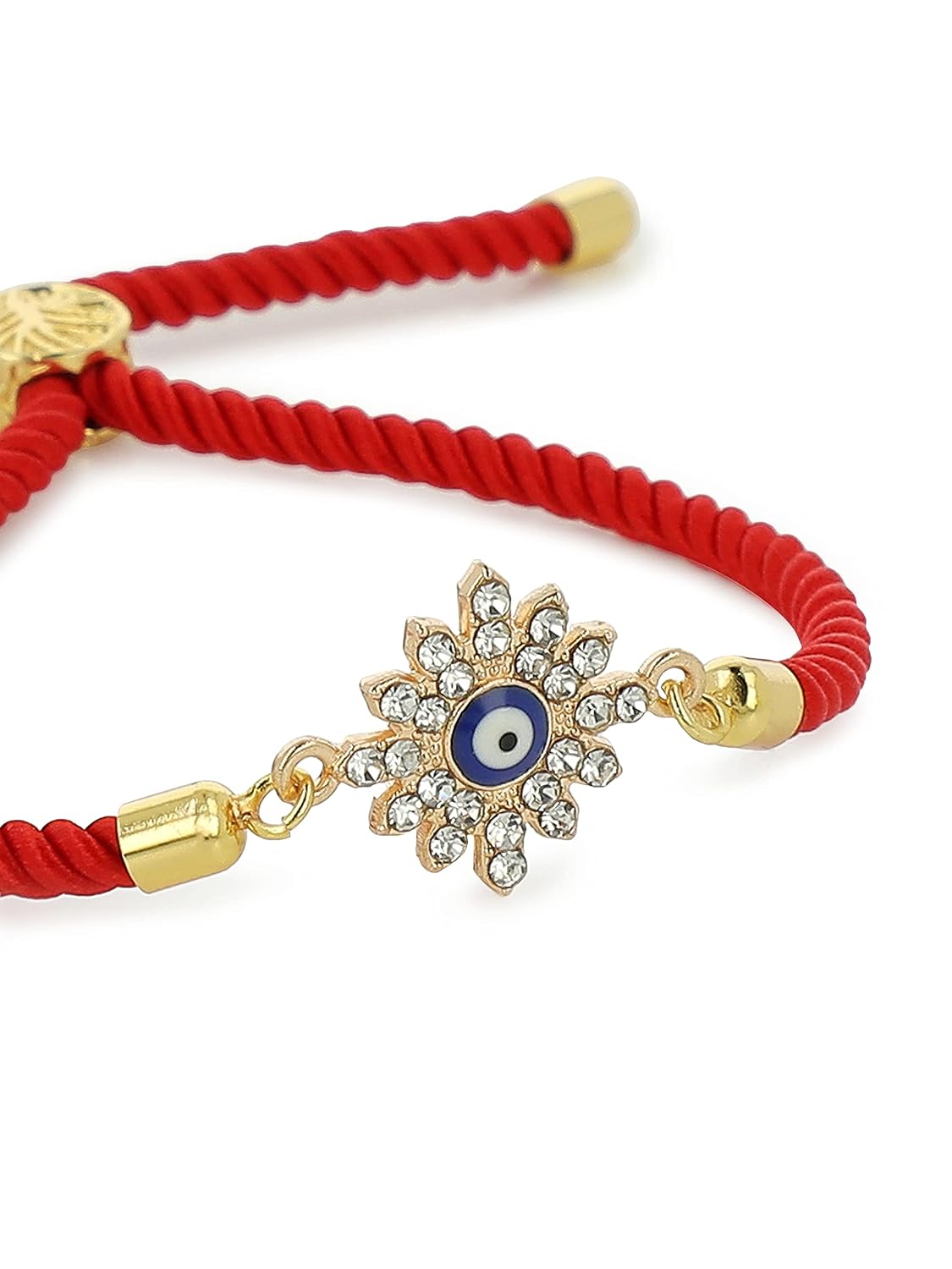 El Regalo Fancy 1PC Evil Eye Rakhi with Roli Chawal & Rakhi Message Card - Lucky Protection Rakhi to Avoid Negative Energies for Brother/Sister-in-Law/Niece or Nephew (Style-5)