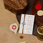 El Regalo 1PC Simple Lotus Flower Rakhi for Brother- Minimalist Lotus Thread Rakhi with Roli Chawal, Rakhi Message Card in Rakhi Gift Box (Option-2)