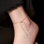 El Regalo LUXE ROPE ANKLET- Anti Tarnish Anklet cum Bracelet- Sleek & Fancy Stainless Steel, Waterproof, Adjustable Golden color, suitable for Girls & Women
