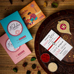 El Regalo Fancy Red Evil Eye Rakhi for Brother/Bhai- Designer Evil Eye Rakhi for Brother with Roli Chawal, Rakhi Message Card in Rakhi Gift Box (Blue Evil Eye)