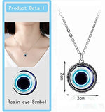 El Regalo 2 PCs Evil Eye Couple Jewelry Set- Evil Eye Big Leather Rope Necklace & Bracelet Set Best Friends/Besties/Couple- Women Men- Valentine's Day Gift (Evil Eye Jewelry Set- 2)