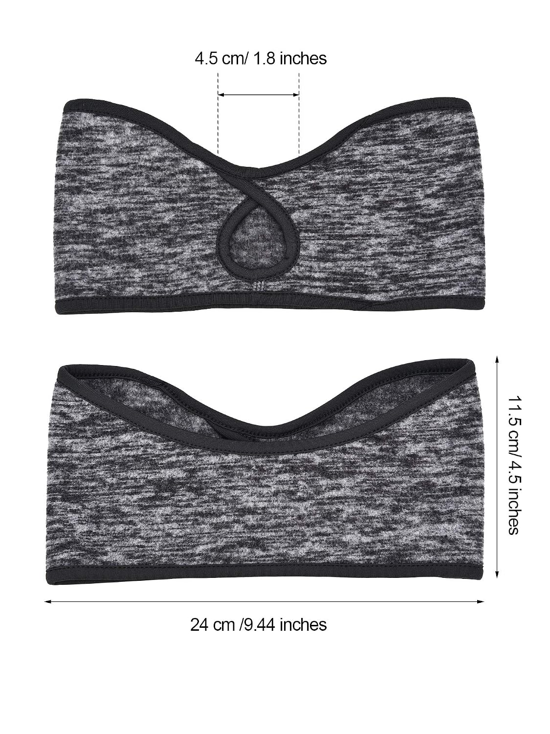 Blulu 3 Pieces Ponytail Headband Women Winter Headband Ear Warmer Running Headband for Women Girls Outdoor Sports (Color Set 1, Size 1)