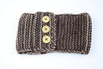 El Regalo 1 PC Knitted Headband with Button Warm Crochet Chunky Ear Warmer for Women | Knitted Headwrap Headband Ear Warmer Hair Muffs Band (Brownish)