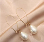 El Regalo Fancy Pearl Earrings- Golden Pearl Tassel Long Statement Earrings for Girls & Women (Drop Pearl Hook)