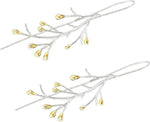 El Regalo 1 Pair Uniquely Handcrafted Tree Branch Dangle Earring for Women/Girls- Dual Tone Gold & Silver Statement Earrings with Blossoming Golden Buds