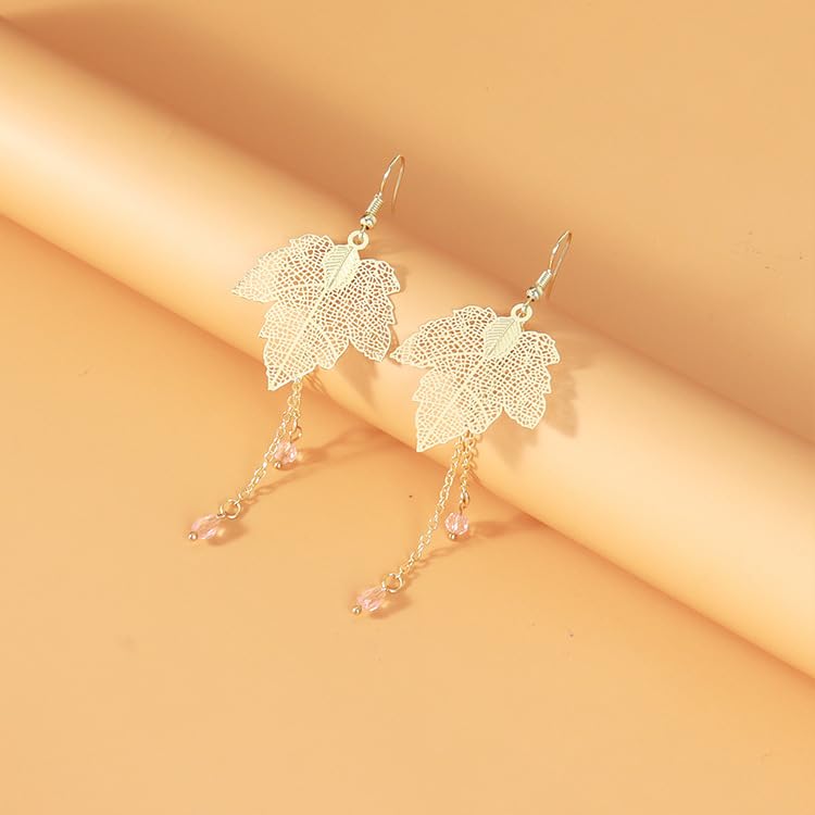 El Regalo Elegant Leaf Drop Dangle Earrings for Women & Girls - Nature Inspired Statement Earrings (Style-2)