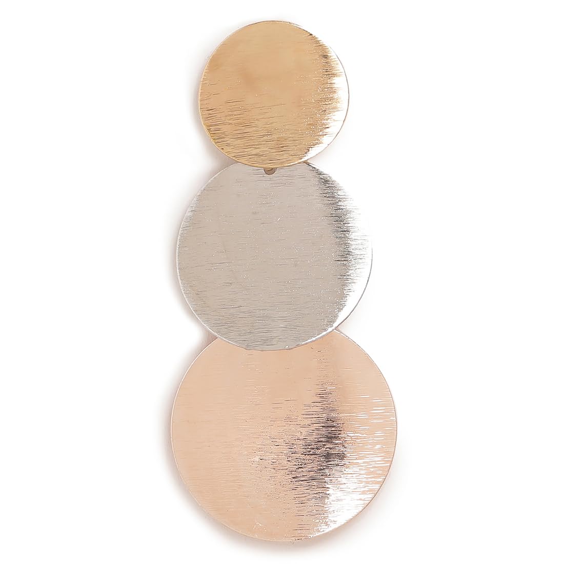 El Regalo Contemporary Geometric Multi Layers Earrings | Light Weight Statement Danglers | Round Curved Dangle Earrings For Girls & Women