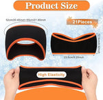 El Regalo 2 PCs Winter Fleece Ear Warmers Unisex Headband- Winter Ear Muffs for Men Women Kids in Cold Weather, Running Yoga Skiing Riding Bike Ear Cover (Orange & Purple)