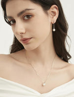 El Regalo Minimalist Pearl Tassel Earrings for Women | Elegant Chain Drop Earrings | Indo Western Style Dangle Pearl Earrings (Style-2)