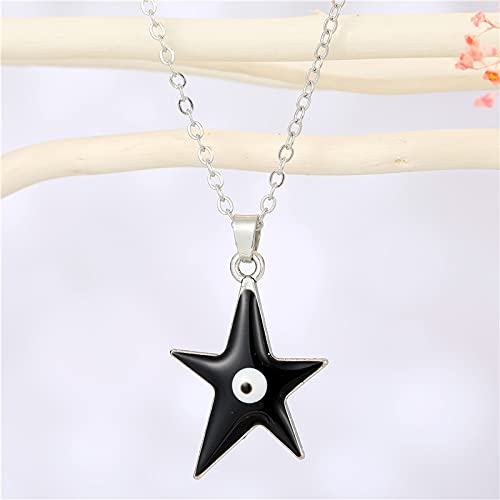 El Regalo 1 PC Evil Eye Enamel Protection Unisex Necklace for Men/Women | Fashion Evil Eye Necklace (Star Evil Eye Necklace)