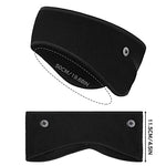 El Regalo 2PCs Winter Ear Warmer Headband with Buttons for Masks- Elastic Headband Winter Headband Full Cover Ear Muff Headband for Yoga Outdoor Sports Activities for Men & Women (Black & Blue)