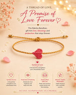 El Regalo Simple Heart Bracelet Rakhi for Brother - Handwoven Adjustable Macrame Rakhi with Roli Chawal | Minimalist Rakshabandhan Bracelet for Bhai in Elegant Rakshabandhan Box (Pink)