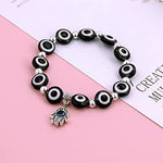 El Regalo Unisex Evil Eye Hamasa Hand Bracelets | Evil Eye Hamasa Hand Bracelet To Protect From Negative Energy (Black)