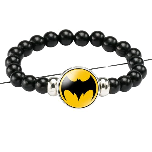 El Regalo 2 PCs Super Hero Bracelets with Replacement Button Pendants- Kids Unisex Bracelets (Option-3)