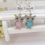 El Regalo 2 PCs Best Friends Owls Charm Unisex Necklaces | Friendship Jewelry for Girls & Boys