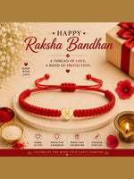 El Regalo Red Ethnic Rakhi Dori Unisex Rakhi-Adults - H letter