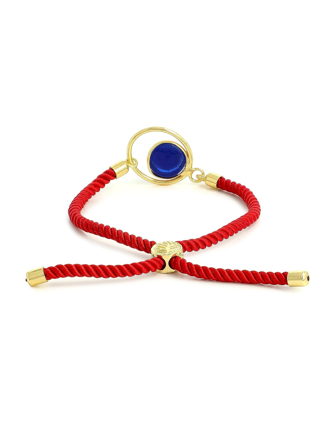 El Regalo Elegant 1PC Evil Eye Red Rakhi with Roli Chawal & Rakhi Message Card - Lucky Protection Rakhi to Avoid Negative Energies for Brother/Sister-in-Law/Niece or Nephew (Drop Evil Eye)