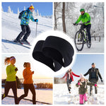 El Regalo 2 PCs Winter Fleece Ponytail Headbands- Ear Warmer/Earmuff Headbands with Ponytail for Men, Women, Girls, Boys Fleece Ear Warmers Headband for Cold Weather Ski Yoga (Black & Black)