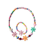 El Regalo Kids Girls Jewelry Sets - Kids Beads Necklace & Bracelets Jewelry for Girls (Option-1) White
