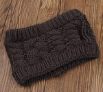 El Regalo Knitted Wool Headwrap Headband Ear Warmer Hair Muffs Band | Winter Designer for Unisex (Brown)