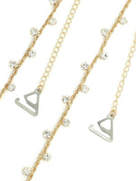 El Regalo Women Silver & Gold-Toned Stone-Studded Bra Straps