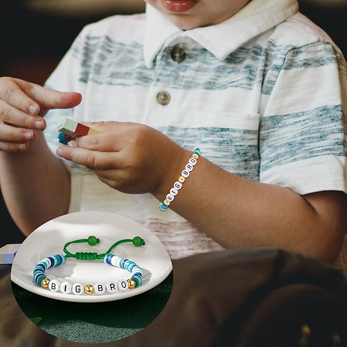 El Regalo Mens Cute Big Bro Bracelet Rakhi for Brother with Roli Chawal, Message Cards in Rakhi Gift Box- Unique Big Brother Rakhi for Bhai