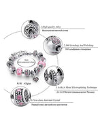 El Regalo Crystal Diamonds Heart & Beads Bracelet - Elegant, Delicate Gift for Women & Girls | Unique Beaded Design & Fine Craftsmanship